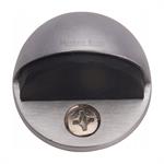 Round Shielded Floor Mounted Door Stop  in Satin Chrome