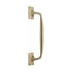 Door Pull Handle Offset in Satin Brass