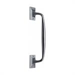 Door Pull Handle Offset in Satin Chrome