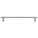 Round Bar Door Pull Handle - V2059 in Polished Chrome