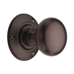 Chester  Mortice Knob on Rose in Matt Bronze