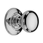 Chester  Mortice Knob on Rose in Polished Chrome