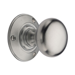 Chester  Mortice Knob on Rose in Satin Chrome