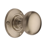 Chester  Mortice Knob on Rose in Satin Nickel