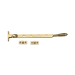 Heritage Brass Casement Window Stay Reeded Design in Polished Brass