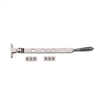 Heritage Brass Casement Window Stay Reeded Design in Polished Nickel Finish