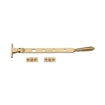 Heritage Brass Casement Window Stay Reeded Design in Satin Brass