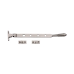 Heritage Brass Casement Window Stay Reeded Design in Satin Nickel