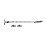 Heritage Brass Casement Window Stay Reeded Design in Satin Chrome