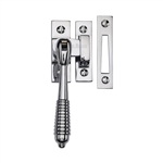 Mortice & Hook Plate Reeded Casement Fastener  in Polished Chrome