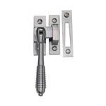 Mortice & Hook Plate Reeded Casement Fastener  in Satin Chrome