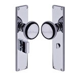Victoria Mortice Knob on Plate in Polished Chrome