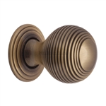 Reeded Cabinet Knob with Base