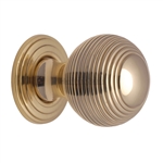 Reeded Cabinet Knob with Base