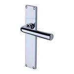Octave Door Handle on 200mm Plate in Polished Chrome