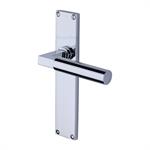 Bauhaus Door Handle on 200mm Plate in Polished Chrome