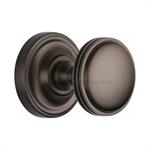 Whitehall Door Knob on Rose in Matt Bronze