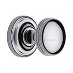 Whitehall Door Knob on Rose in Polished Chrome
