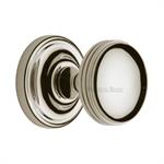 Whitehall Door Knob on Rose in Polished Nickel Finish