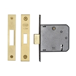 3" Deadlock 3 Lever in Satin Brass