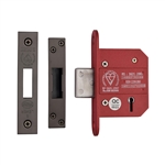 CE York British Standard 5 Lever Deadlock 2 1/2"  in Matt Bronze