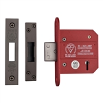 CE York British Standard 5 Lever Deadlock 3" in Matt Bronze