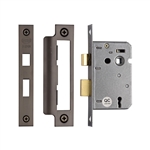 York 3 Lever Sash Lock 2 1/2" in Matt Bronze