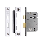 York 3 Lever Sash Lock 2 1/2" in Polished Chrome / Polished Nickel