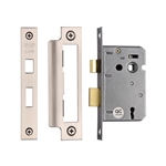 York 3 Lever Sash Lock 2 1/2" in Satin Chrome / Nickel Finish
