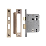 York 3 Lever Sash Lock 3" in Antique Brass
