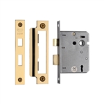 York 3 Lever Sash Lock 3" in Polished Brass
