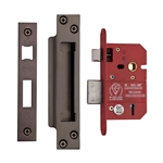 CE York British Standard 5 Lever Sashlock 2 1/2" in Matt Bronze