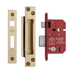CE York British Standard 5 Lever Sashlock 2 1/2" in Polished Brass