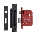 CE York British Standard 5 Lever Sashlock 3"  in Matt  Black