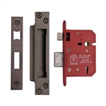 CE York British Standard 5 Lever Sashlock 3"  in Matt Bronze