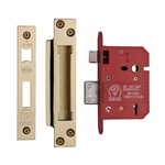 CE York British Standard 5 Lever Sashlock 3"  in Polished Brass