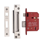 CE York British Standard 5 Lever Sashlock 3"  in Polished Chrome / Polished Nickel