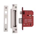 CE York British Standard 5 Lever Sashlock 3"  in Satin Chrome / Nickel Finish