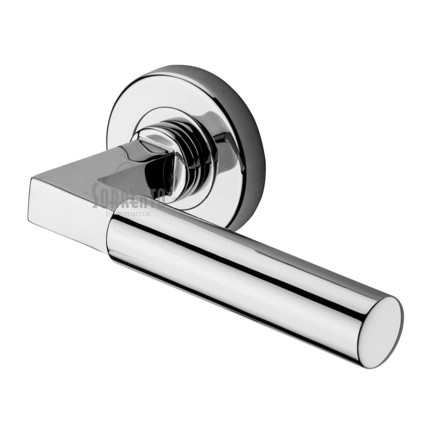 Sorrento Door Handle Lever Latch on Round Rose Gropius Bau Design ...