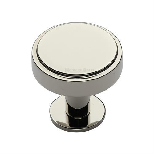 Stepped Disc Cabinet Knob with Rose