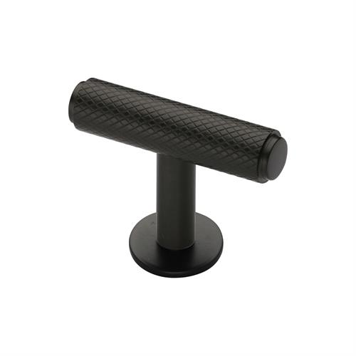 Knurled T-Bar Cabinet Knob with Rose
