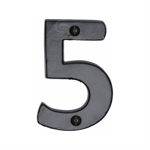 Black Iron Numeral 5