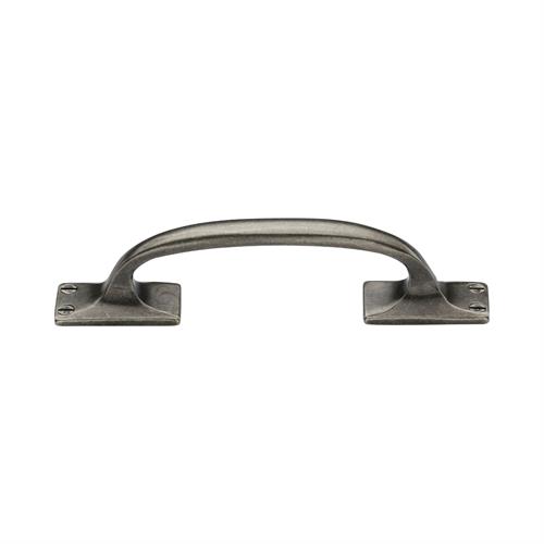 Rustic Pewter Offset Cabinet Pull Handle 