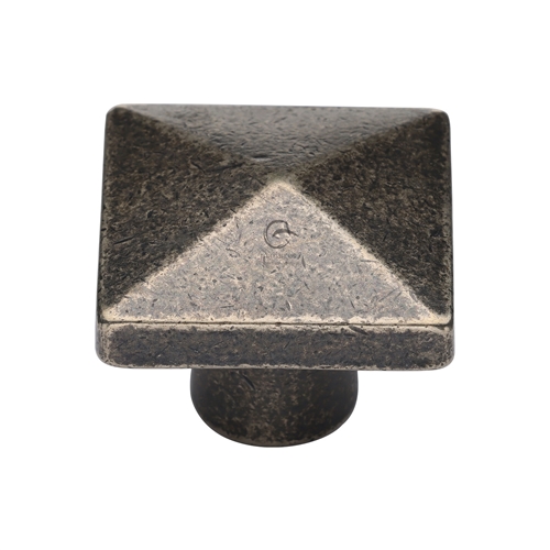 Rustic Pewter Square Pyramid Cabinet Knob