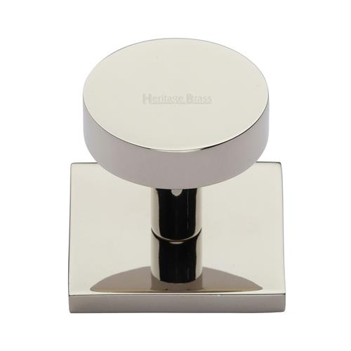Disc Cabinet Knob With Square Backplate