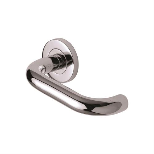 D Shaped Pull Door Handle on Round Rose