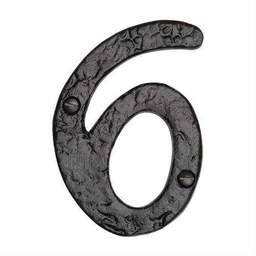 Black Iron Numeral 6