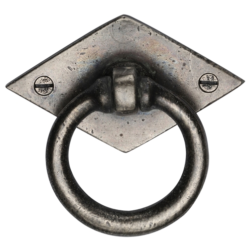 Pewter Diamond Cabinet Ring Drop Pull