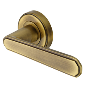 Century Door Handle on Round Rose